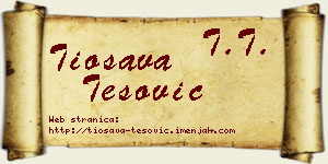 Tiosava Tešović vizit kartica